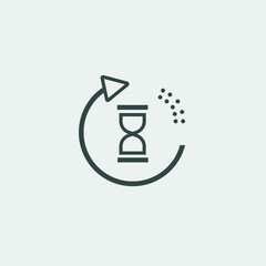 Sticker -  hourglass vector icon illustration sign 