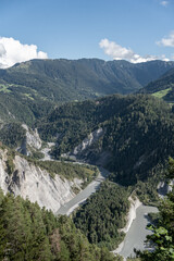 Wall Mural - A beautiful view of a landscape with roads and hills