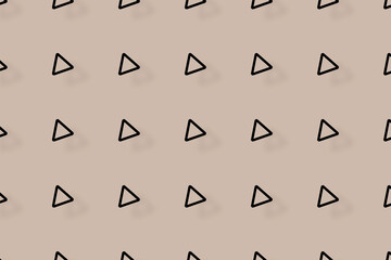 Aufkleber - Pattern of black geometric shapes in retro, memphis 80s 90s style. Triangles shapes. Vintage abstract background