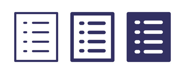 Poster - Sheet of paper icon set. Notes icon vector illustration.