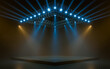 © pom669 - Empty stage with lighting equipment on a stage. Spotlight shines on the stage. 3d rendering
