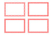 Chinese red rectangle frame vector design.