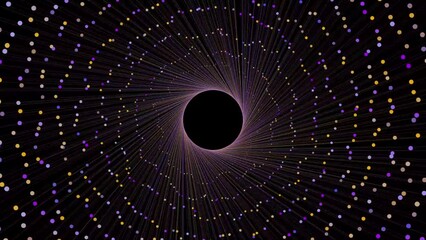 Wall Mural - 4k abstract animated tunnel in space