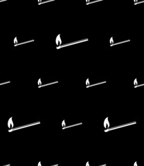 Poster - Matchstick Pattern Icon, Wooden Stick Coated With Ignitable Material On The Tip And Used For Starting A Fire