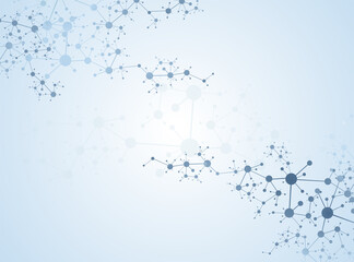 Wall Mural - data medical network molecule background.