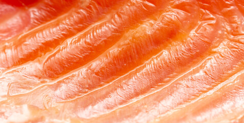 Poster - Red fish fillet as background.