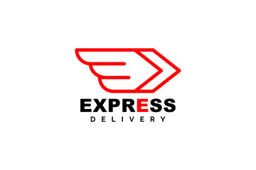 Wall Mural - Express logo template design vector icon illustration