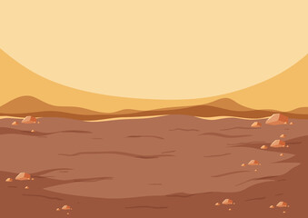 Wall Mural - Outer space surface landscape