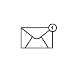 Poster - Email marketing icon. Unread message. High quality black vector illustration.