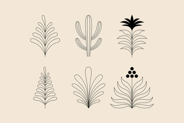 Aufkleber - Vector illustration in simple linear  style - logo design template and graphic element for posters, prints, posts for social media