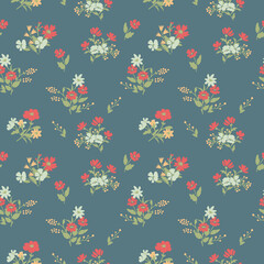 Canvas Print - Seamless ditsy pattern