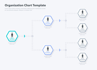 Poster - Modern infographic for company organizational structure. Easy to use for your website or presentation.