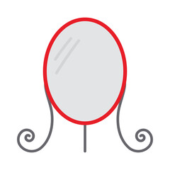 Canvas Print - Make Up Mirror Icon