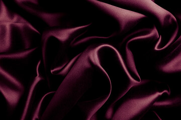 Wall Mural - Red satin silk, elegant fabric for backgrounds