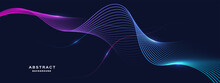 Abstract Background With Flowing Particles. Dynamic Waves. Vector Illustration.	
