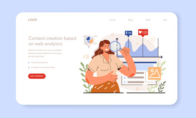 Poster - content creation based on web analytics. content manager guidance.