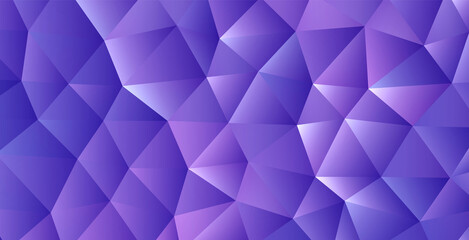 Wall Mural - Gradient low poly vector background in very peri, color of the year