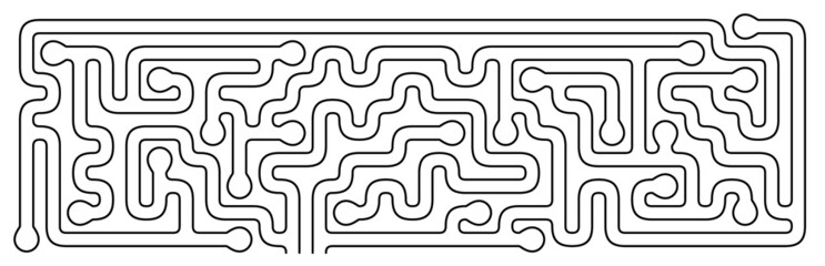 Vector illustration of maze or labyrinth isolated on white background