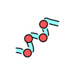 Protein formule color line icon. Pictogram for web page