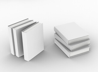 Poster - template empty hardcover book mockup set