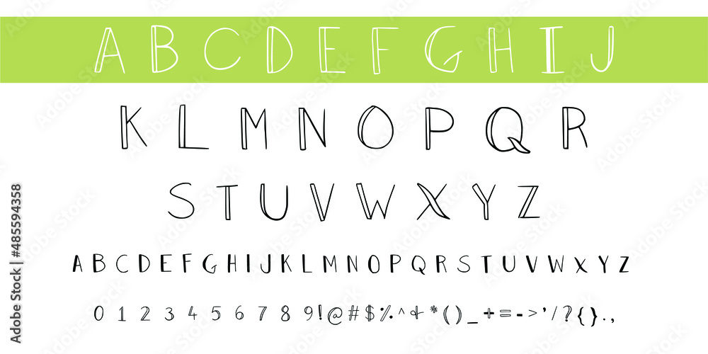 Letter Set Typography Alphabet letters font set. Classic patterns, custom logos, poster ...