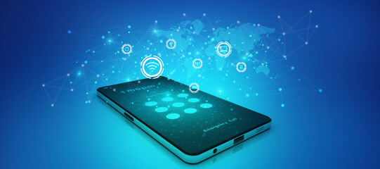 Poster - 3d rendering mobile phone cocept

