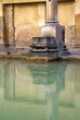 The great bath pool in the ancient Roman Baths, in Bath, England