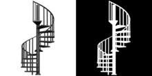 3D Rendering Illustration Of A Spiral Staircase