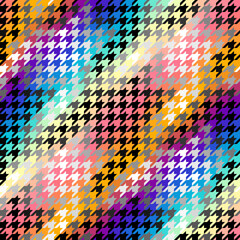 Poster - Classic Hounds-tooth pattern in a patchwork collage style.