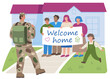 Welcome home illustration in flat vector a welcome home banner