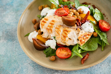 Poster - salad with chicken and vegetables