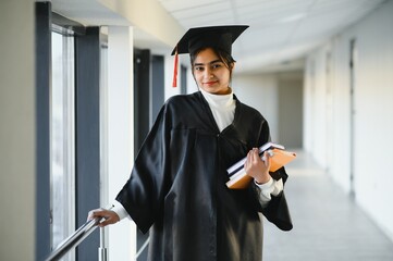 portrait of indian graduate student