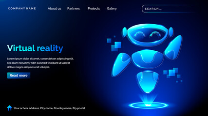 Virtual reality technology landing page