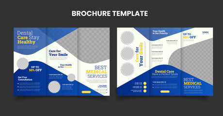Fototapete - Dentist and health care Brochure template