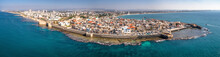 Panoramic Aerial View Of Old Acre Old City Of Acre, Israel.