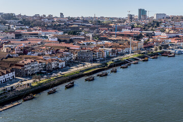 Canvas Print - Vue sur Porto Villa Nova de Gaia depuis le Pont Dom-Luís I