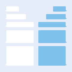 Poster - Message bubbles chat vector. Vector template of message bubbles chat boxes icons. Flat bubbles icon.