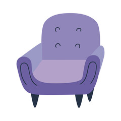 Poster - lilac armchair furniture