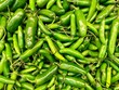 A group of serrano chili peppers
