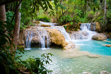 Kuang Si Waterfalls, Luang Prabang, Loas, Southeast Asia