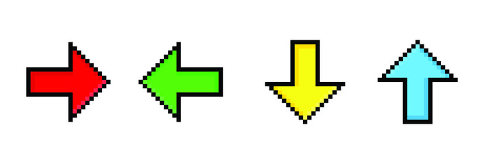 Poster - arrow  pixel art icon vector 8 bit game 
