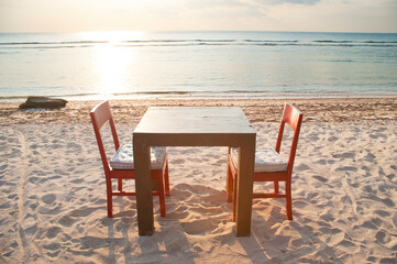 Wall Mural - Sunset at a Restaurant on the Beach, Gili Trawangan, Indonesia, Asia