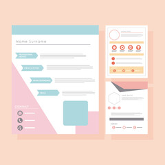 Canvas Print - curriculum vitae two templates