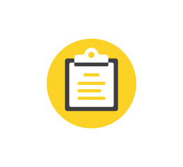 Poster - clipboard icon. vector icon. flat design