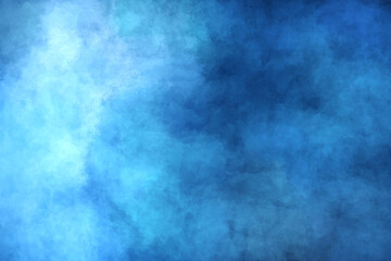 Wall Mural - blue and white background abstract dramatic cloudy watercolor painted texture