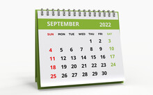 Standing Desk Calendar September 2022 Green