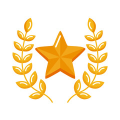 Poster - wreath and star award