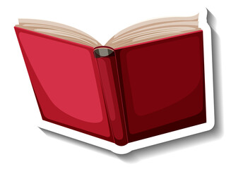 Wall Mural - opened book isolated on white background