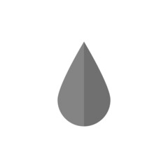 Wall Mural - Drop grey flat vector icon