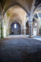  Interior of Ortigia Castle (Castello Maniace, Castle Maniace), Ortigia (Ortygia), Syracuse (Siracusa), UNESCO World Heritage Site, Sicily, Italy, Europe
